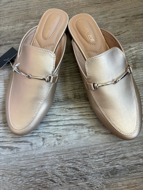 Rachel Zoe Shoes - Rachel Zoe Metallic Rose Gold Backless Bit Mules